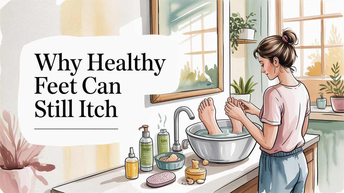 Why do healthy-looking feet still itch?