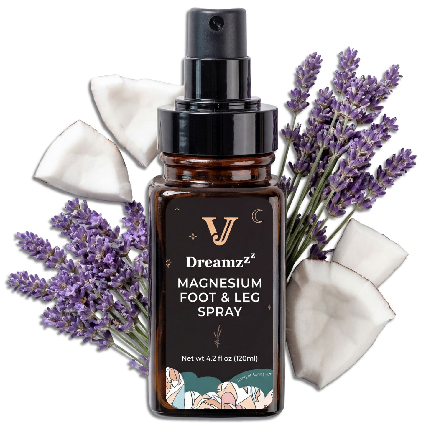 Jane Vine Dreamzzz Magnesium Spray for Feet and Sleep with Lavender & Coconut Oil – 4.2 oz