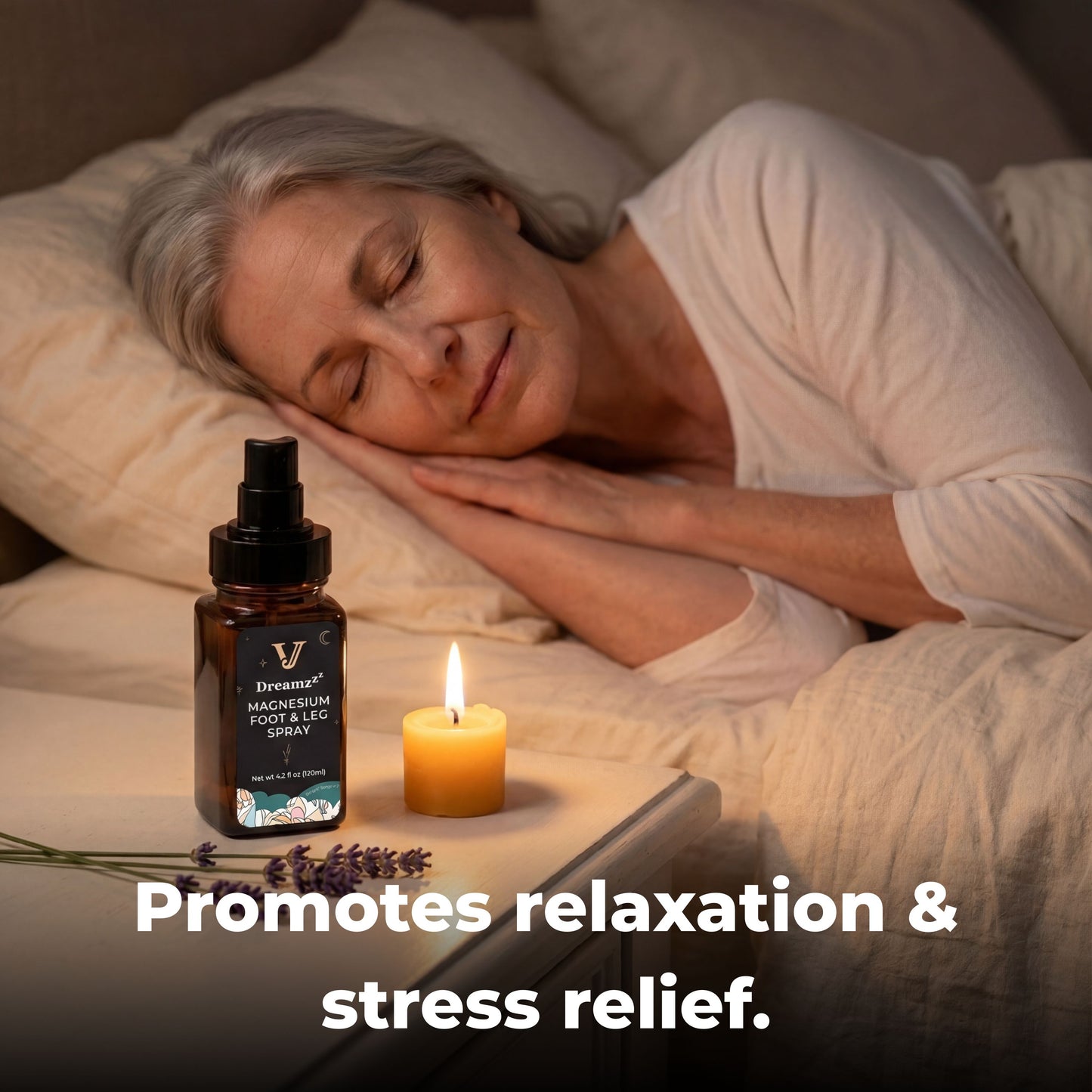 Jane Vine Dreamzzz Magnesium Spray for Feet and Sleep with Lavender & Coconut Oil – 4.2 oz